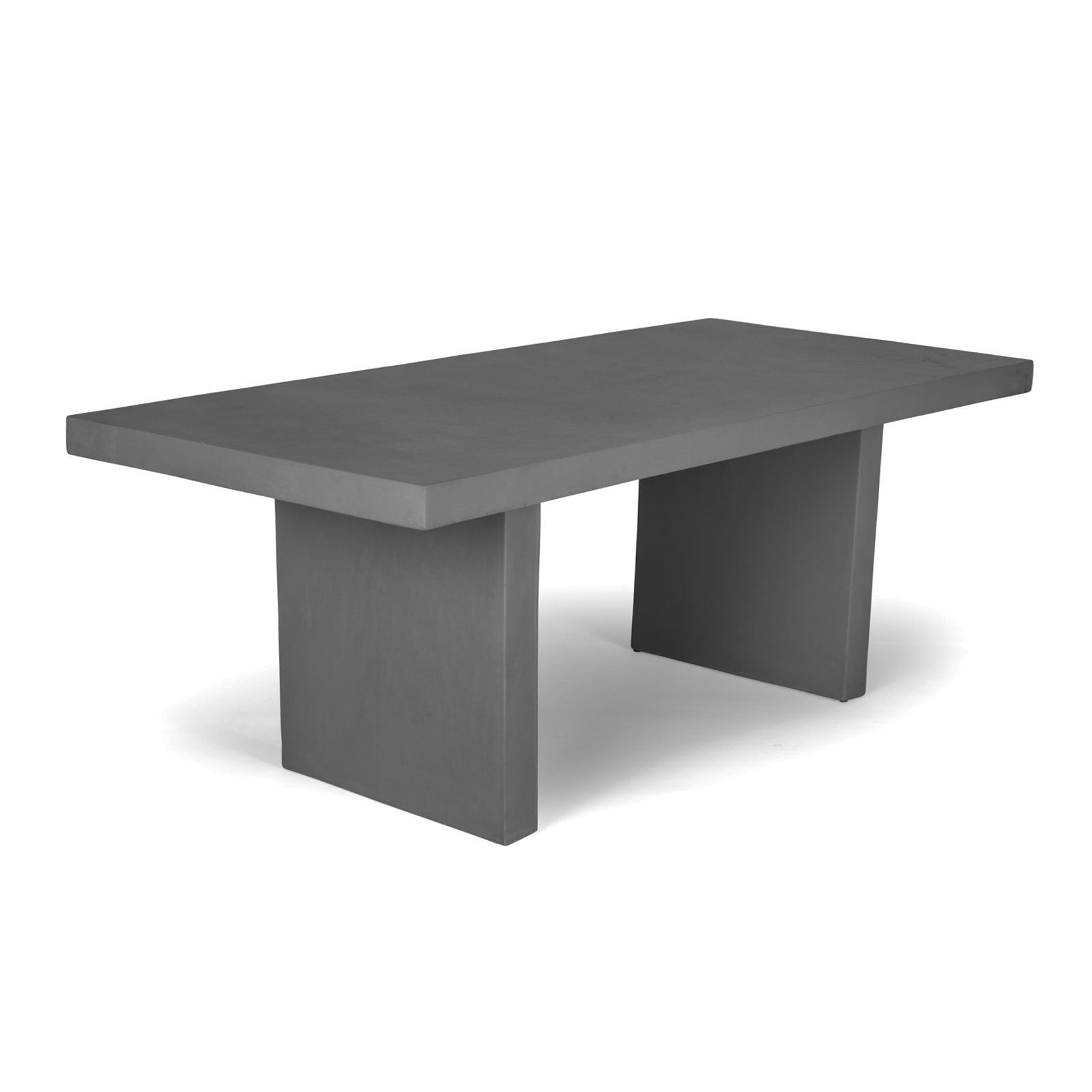 Polished Concrete Outdoor Rectangle Dining Table (Grey)