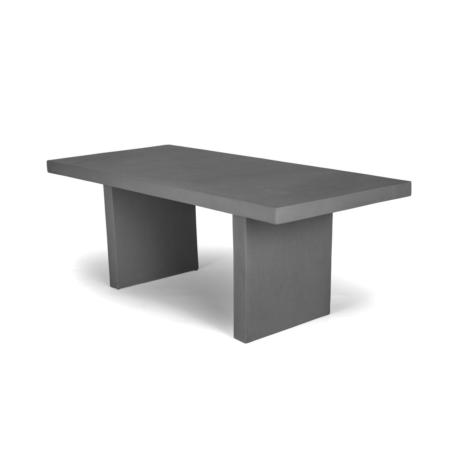 Polished Concrete Outdoor Rectangle Dining Table (Grey)