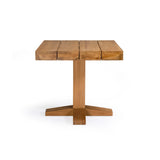 Compact teak wood outdoor bistro table