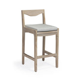 Athena Weathered Teak Outdoor Counter Stool Teak Warehouse