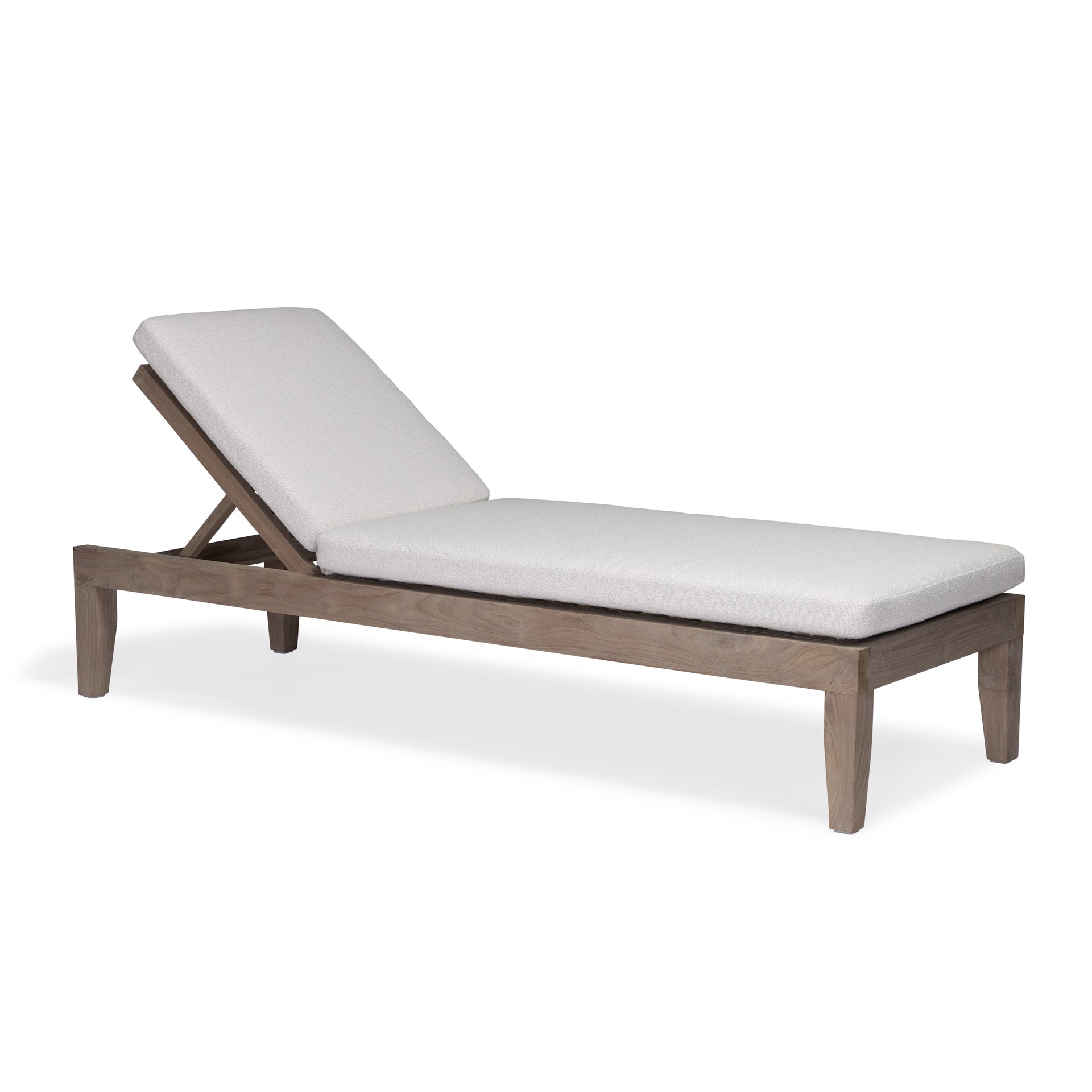 Juliet Weathered Teak Outdoor Sun Lounger