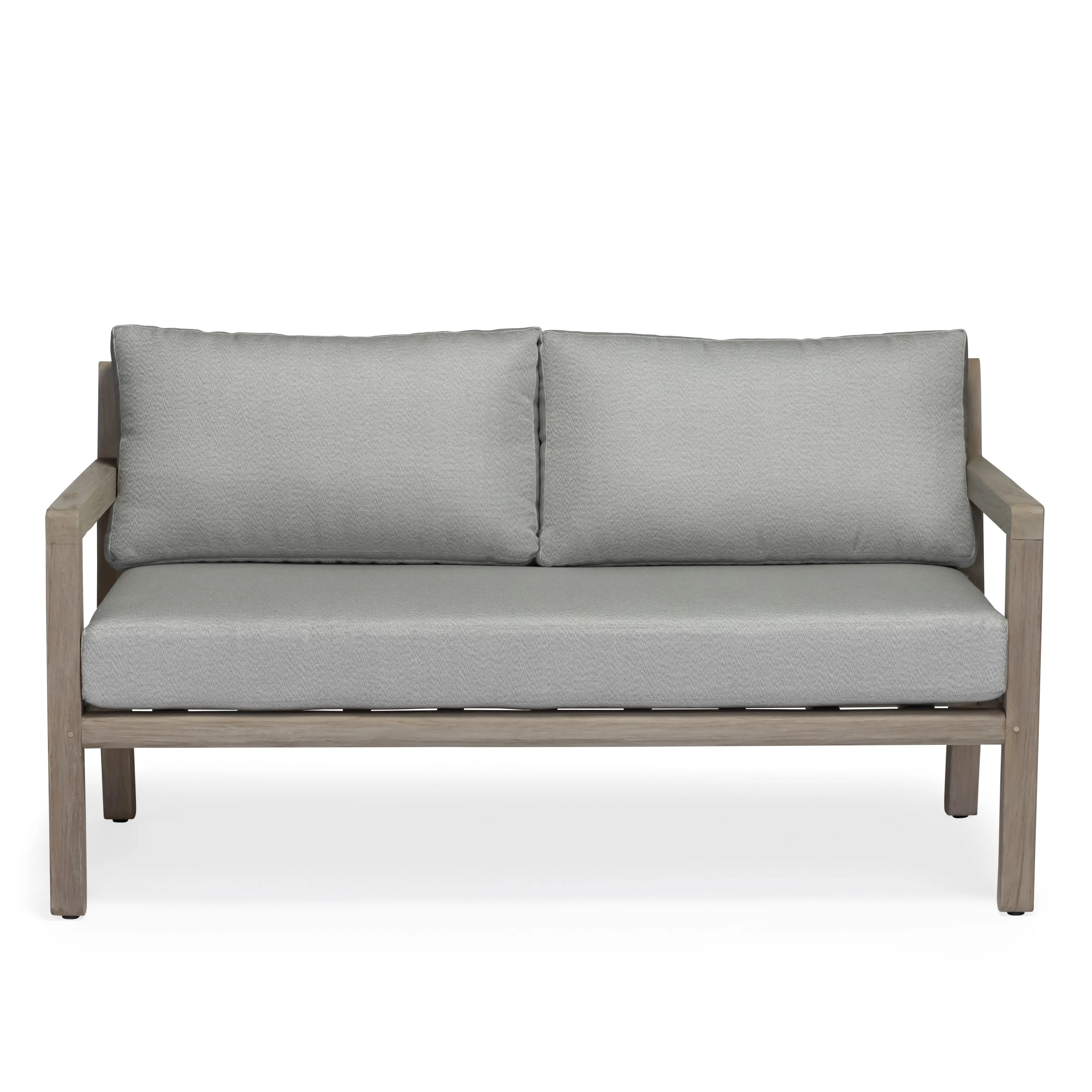 Juliet Weathered Teak Outdoor Loveseat Teak Warehouse