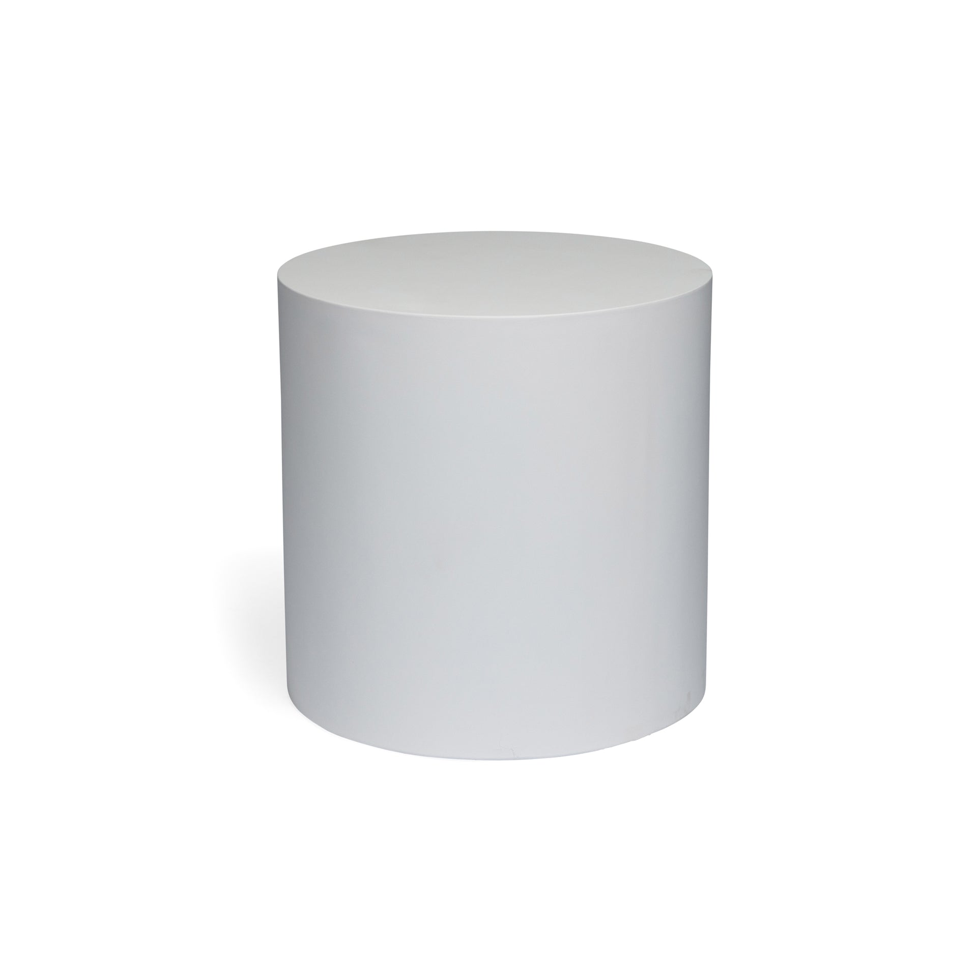 Polished Concrete Outdoor Round Accent Table 16" (White)