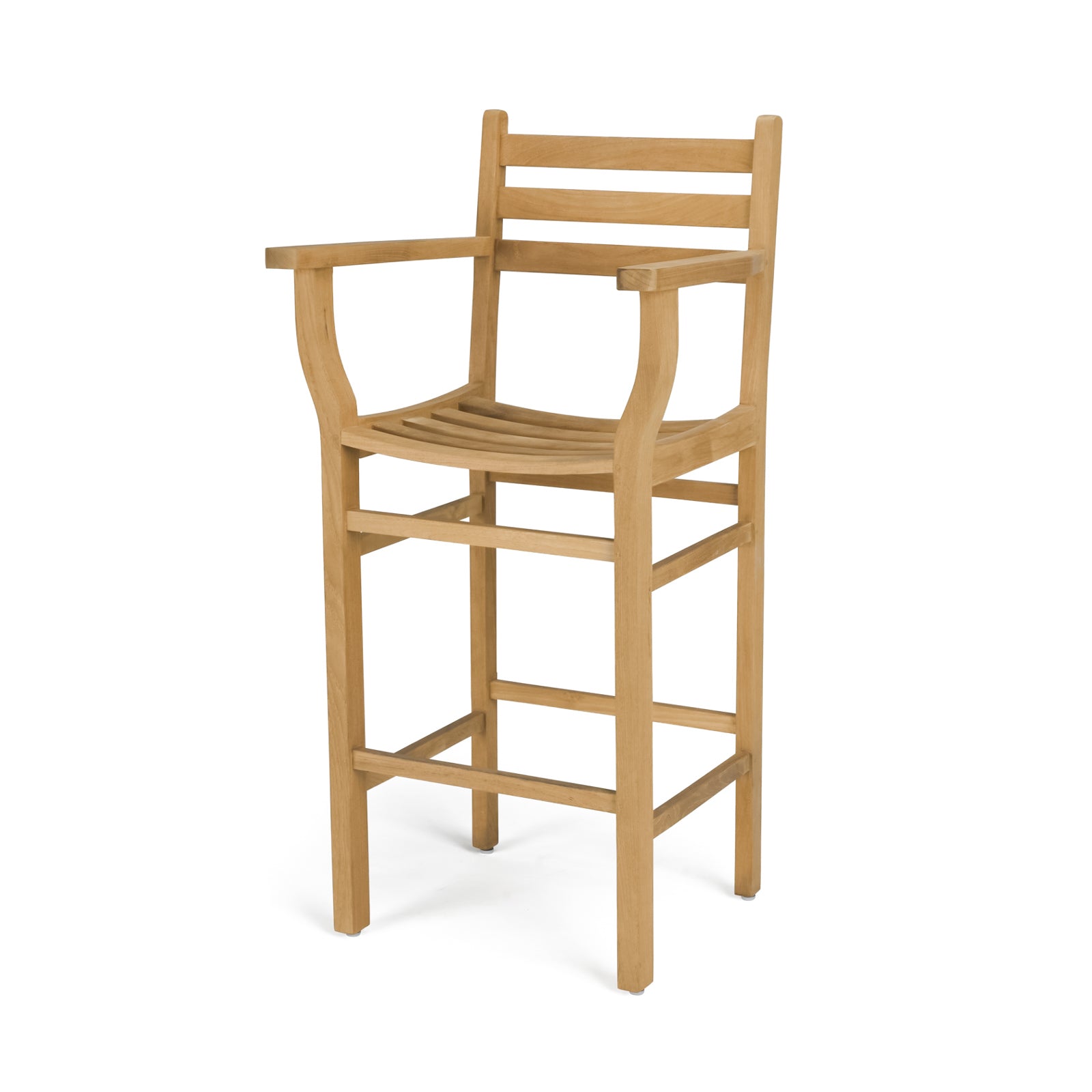 Pager Teak Outdoor Arm Bar Stool