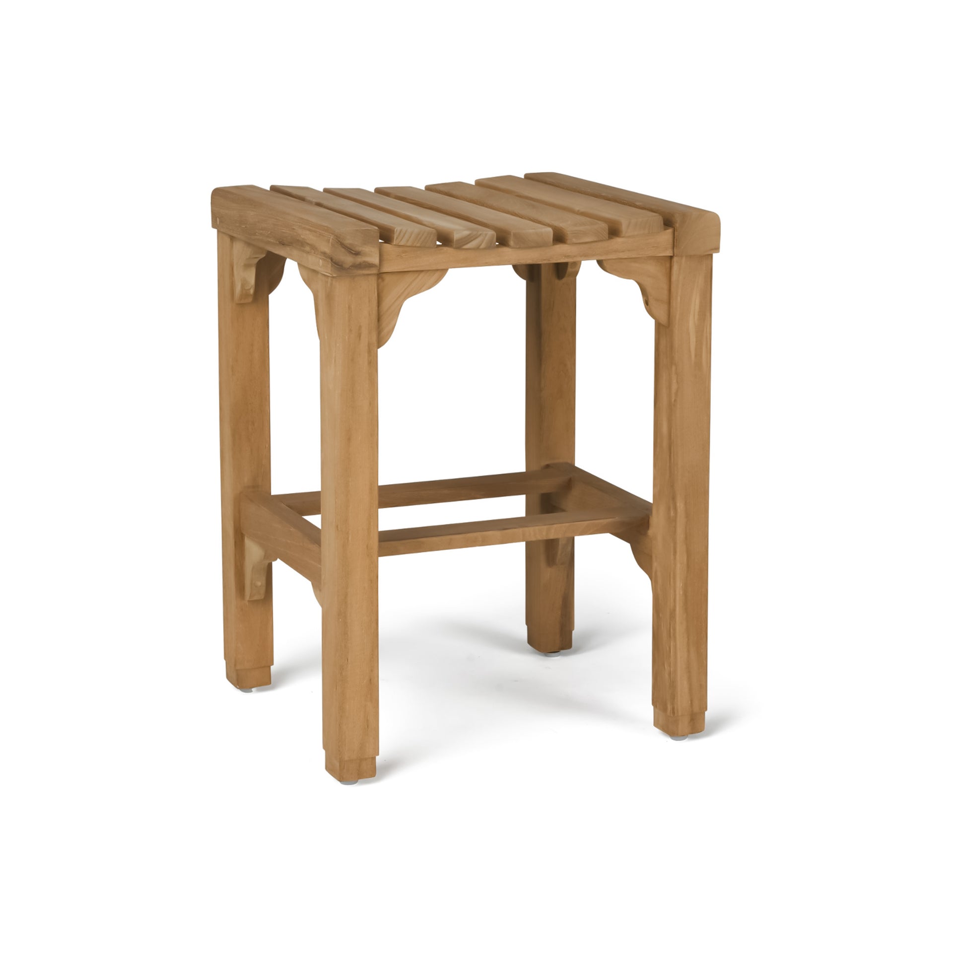 Classic Teak Outdoor Backless Counter Stool