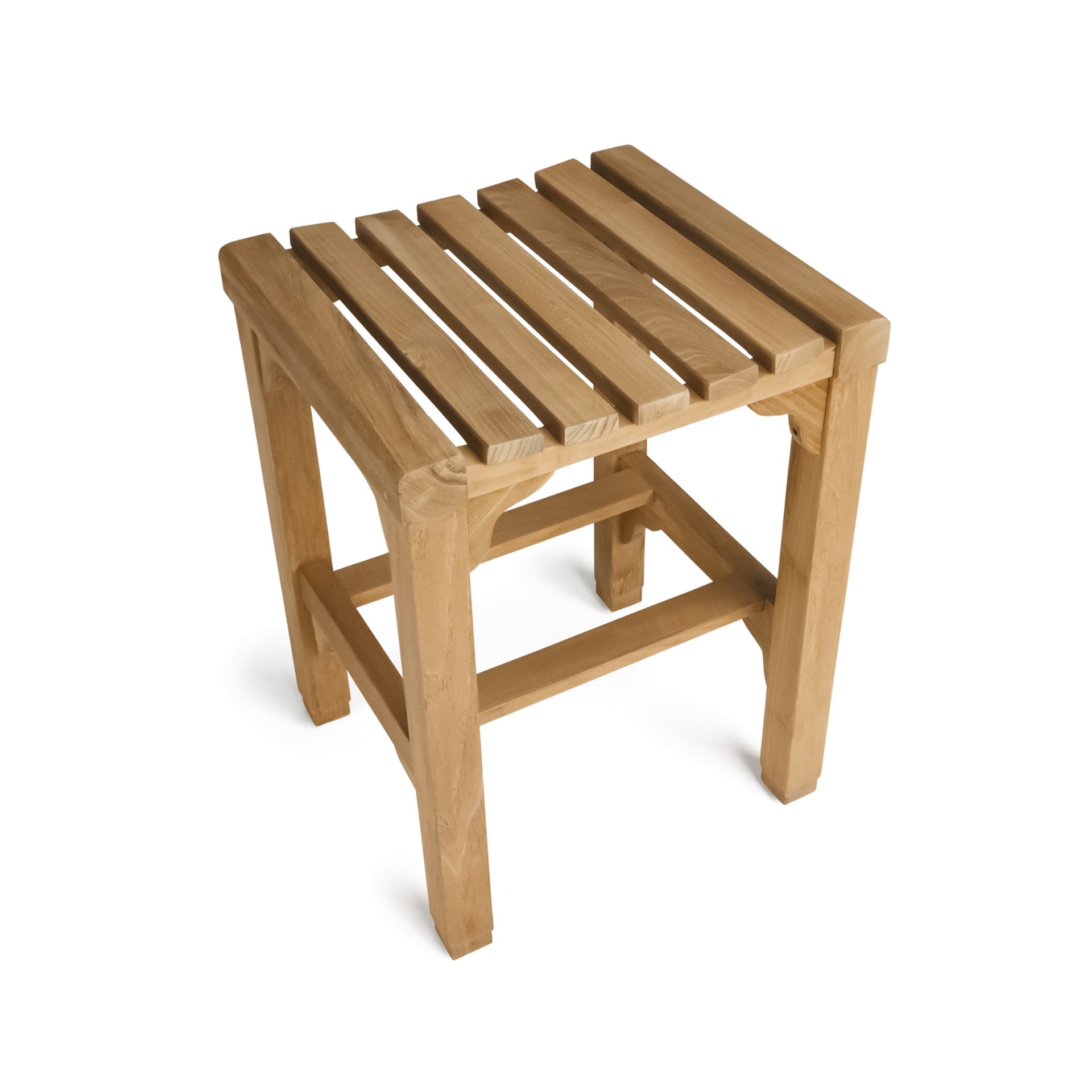 Classic Teak Outdoor Backless Counter Stool