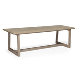Troy Weathered Teak Outdoor Dining Table 118" Teak Warehouse