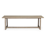 Troy Weathered Teak Outdoor Dining Table 118" Teak Warehouse