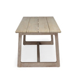 Troy Weathered Teak Outdoor Dining Table 118" Teak Warehouse