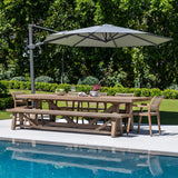 Big Sur Cantilever Umbrella (Gris Canopy, Anthracite Frame) - Teak Warehouse