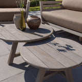 Romeo Weathered Teak Outdoor Coffee Side Table (Small) Teak Warehouse