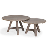 Romeo Weathered Teak Outdoor Coffee Side Table (Large) Teak Warehouse
