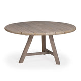 Napa Weathered Teak Outdoor Round Dining Table Teak Warehouse