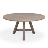 Napa Weathered Teak Outdoor Round Dining Table Teak Warehouse