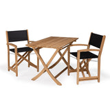 Santorini Teak Outdoor Dining Set (Black) Teak Warehouse