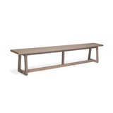 Troy Weathered Teak Outdoor Backless Bench 94" Teak Warehouse
