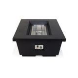 Polished Concrete Rectangle Fire Pit (Black)