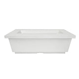 Concrete Rectangle Fire Pit (White) Teak Warehouse