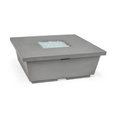 Concrete Square Fire Pit (Grey) Teak Warehouse