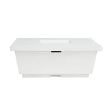 Concrete Square Fire Pit (White) Teak Warehouse