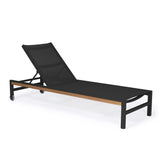 Beverly Hills Aluminum Outdoor Sun Lounger (Black) Teak Warehouse