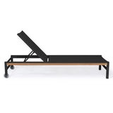 Beverly Hills Aluminum Outdoor Sun Lounger (Black) Teak Warehouse