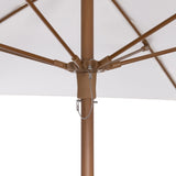Capri Square Alu Teak Umbrella 8 ft (White) Teak Warehouse