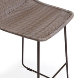 Georgia Wicker Outdoor Bar Chair (Stone) Teak Warehouse