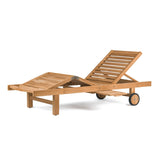 Malibu Teak Outdoor Sun Lounger Teak Warehouse