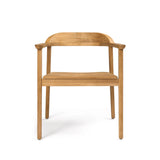 Neil teak outdoor dining chair with armrests