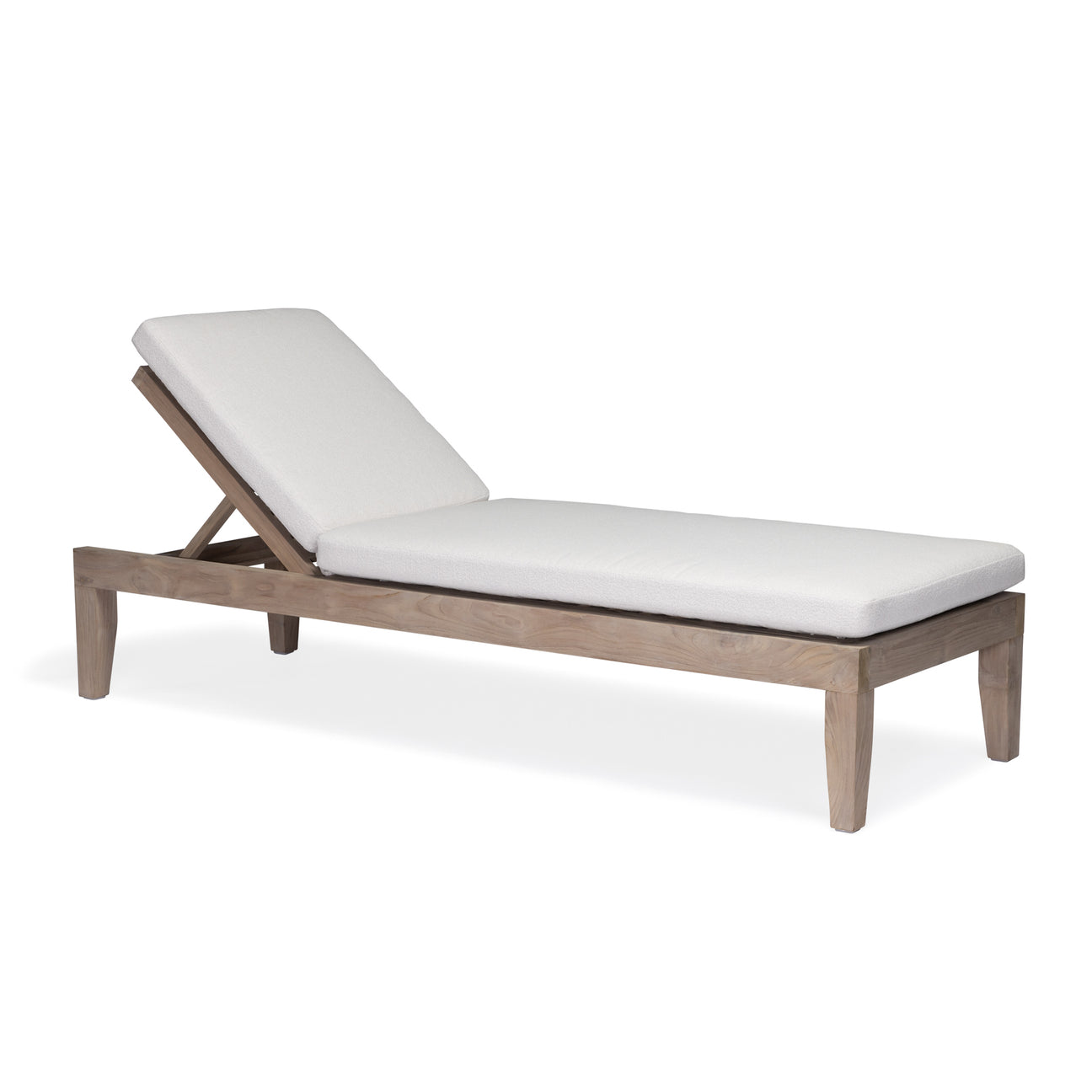 Juliet Weathered Teak Outdoor Sun Lounger