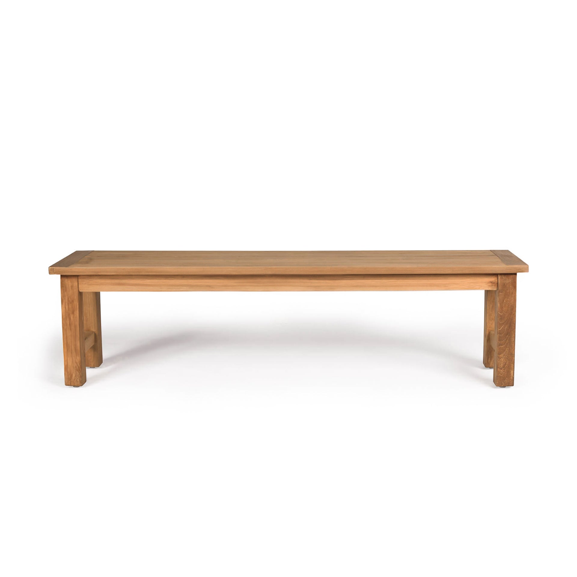 66-inch backless teak outdoor bench