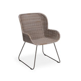 Georgia Wicker Outdoor Dining Arm Chair (Stone) Teak Warehouse