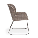 Georgia Wicker Outdoor Dining Arm Chair (Stone) Teak Warehouse