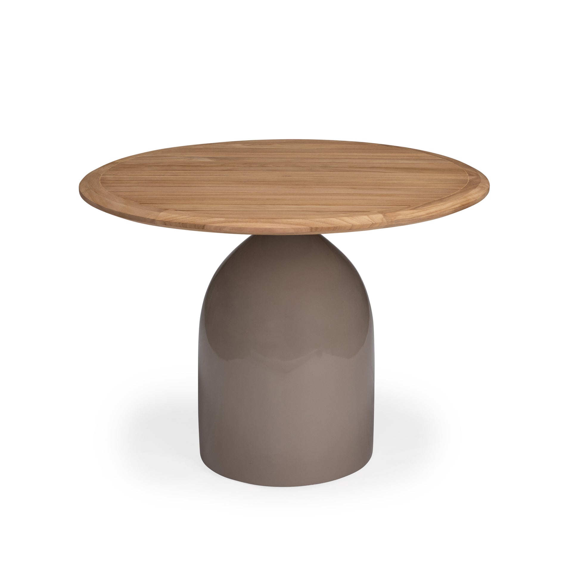 Leni Teak and Fiberglass Outdoor Dining Table (Taupe)