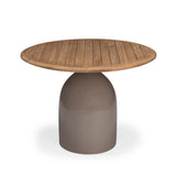 Leni Teak and Fiberglass Outdoor Dining Table (Taupe) Teak Warehouse