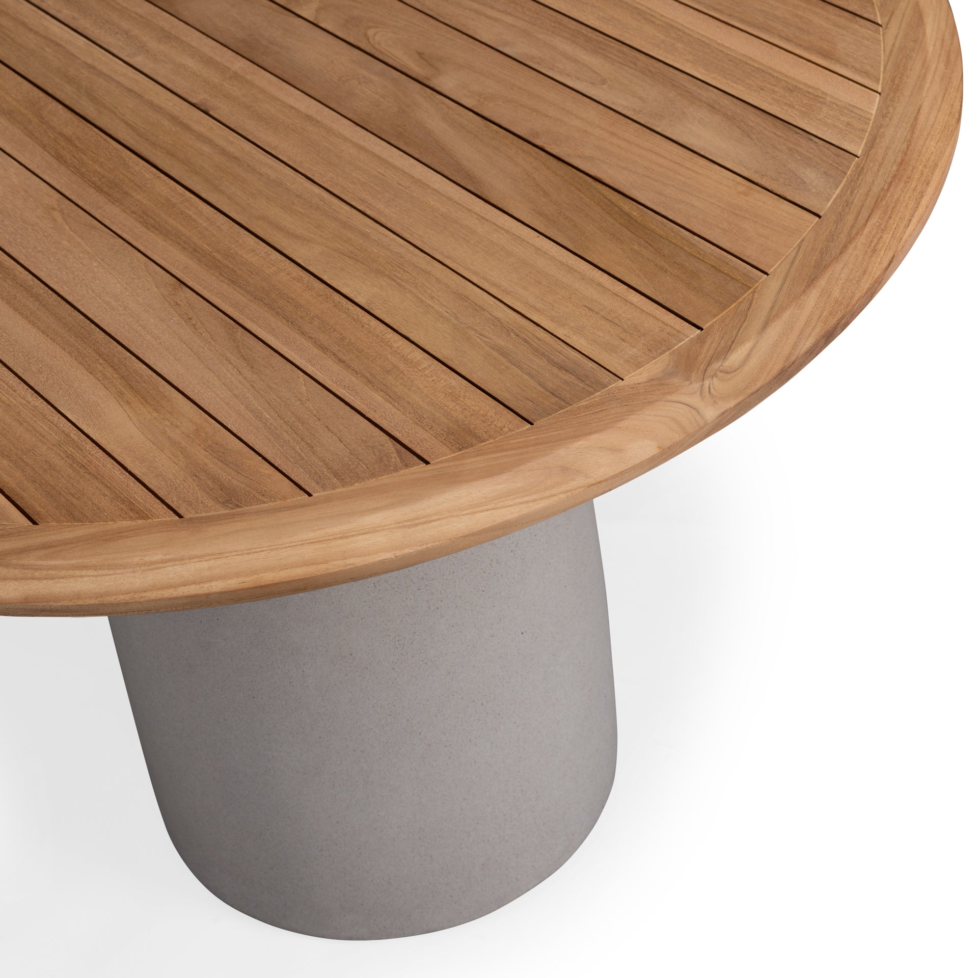 Leni Teak and Concrete Outdoor Dining Table