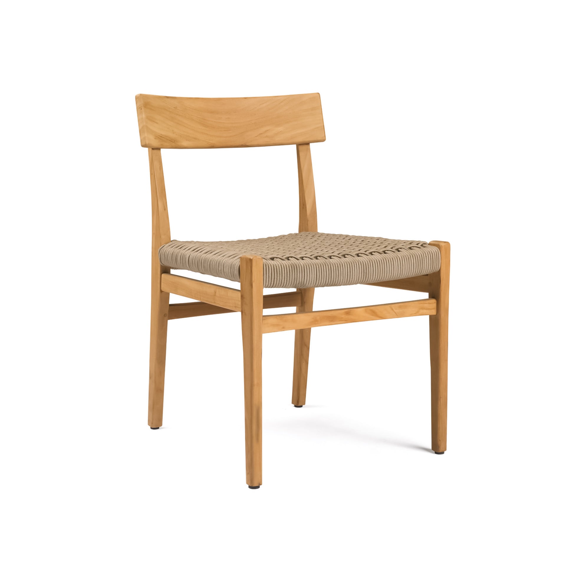 Ravoli Teak and Rope Outdoor Dining Side Chair (Taupe)
