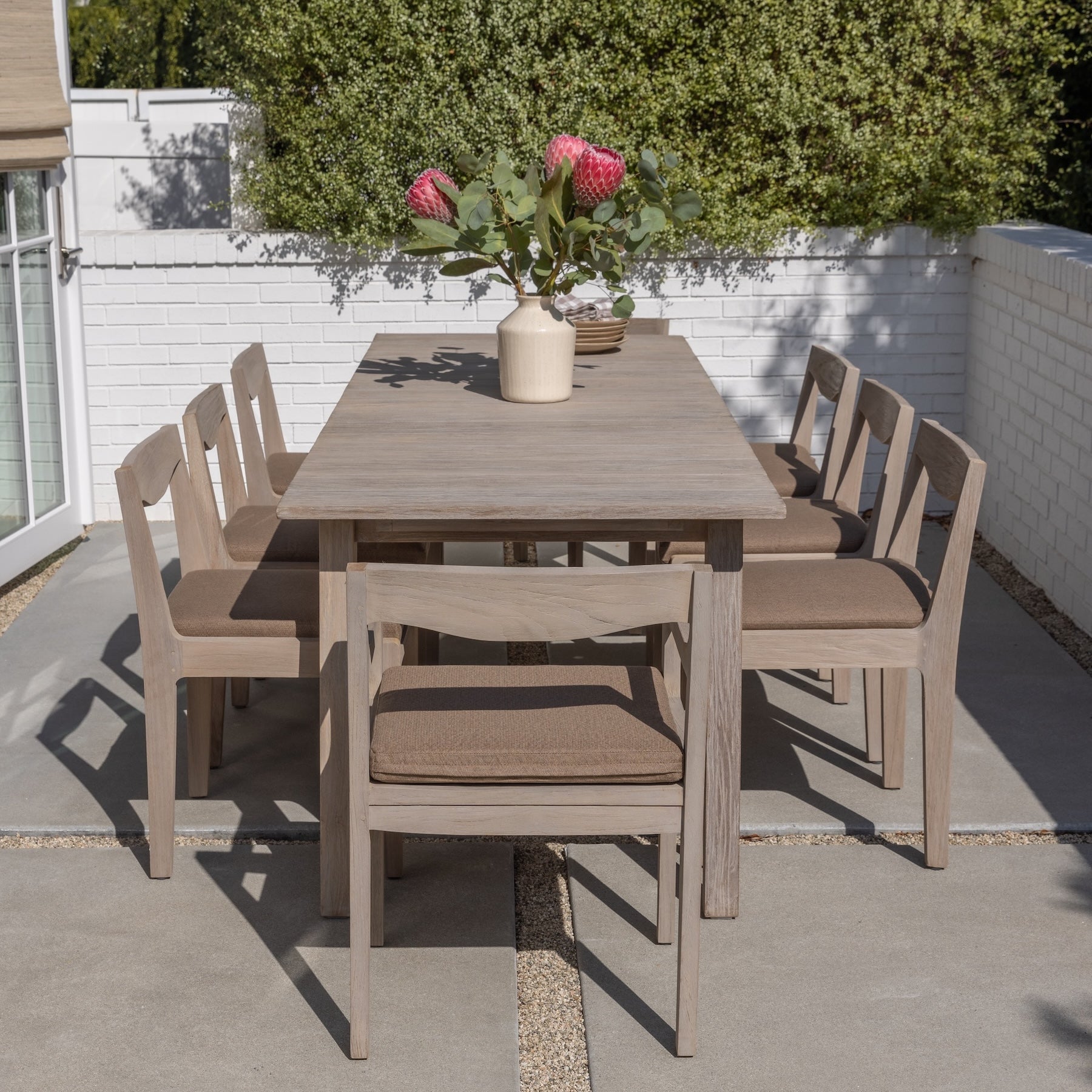 Athena Weathered Teak Outdoor Dining Arm Chair