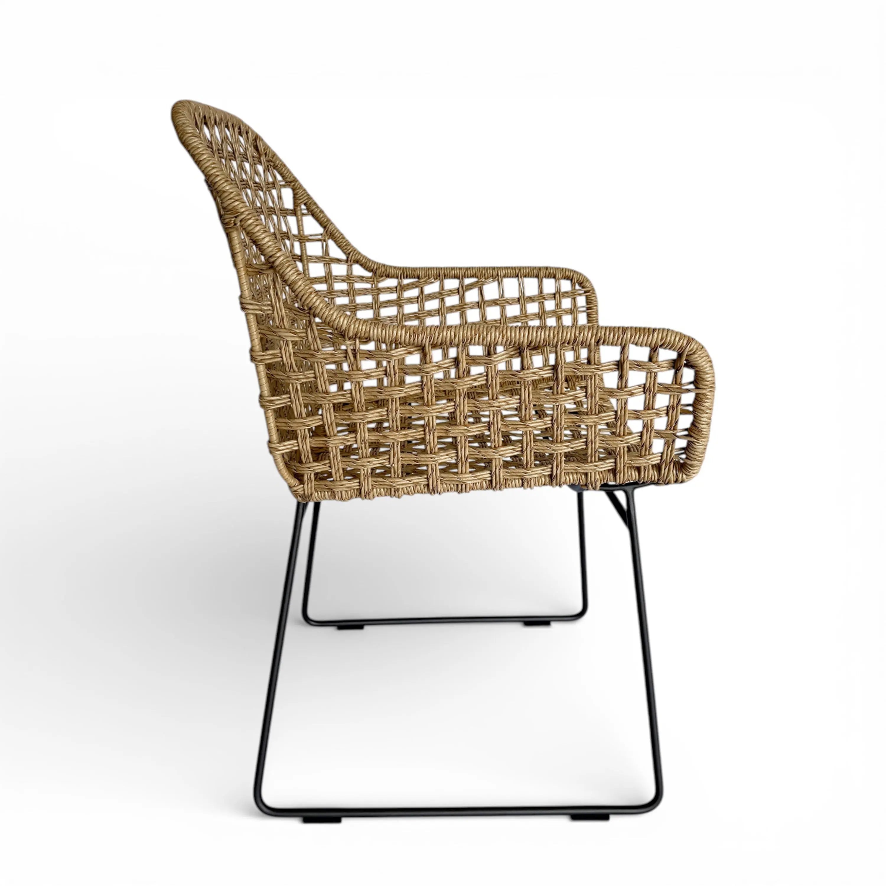 Molly Rope Outdoor Dining Arm Chair Teak Warehouse