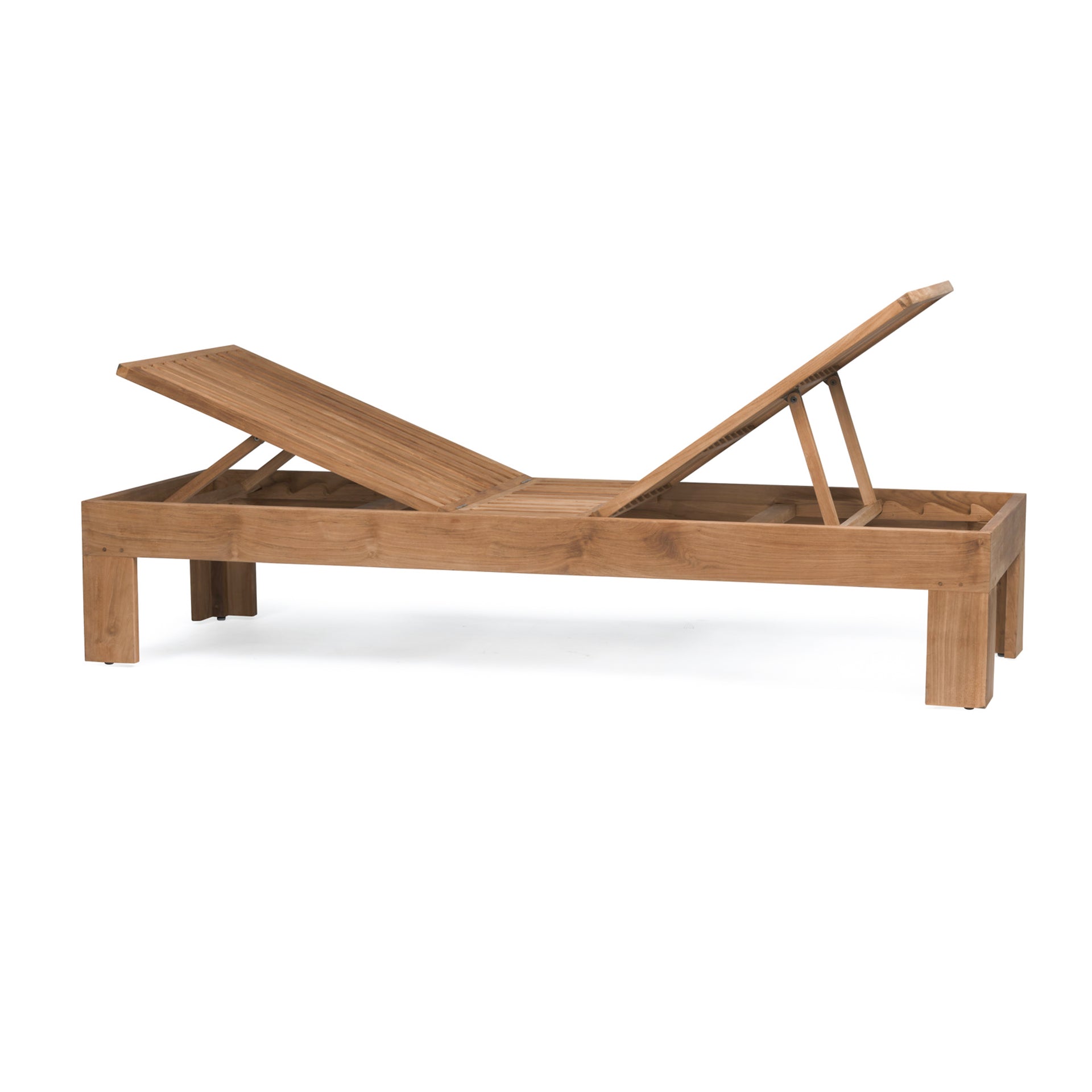 Palm Teak Outdoor Sun Lounger