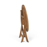 Yacht Teak Folding Dining Table 27" Round Teak Warehouse