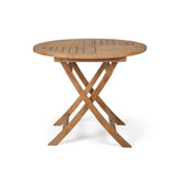 Yacht Teak Folding Dining Table 31" Round Teak Warehouse