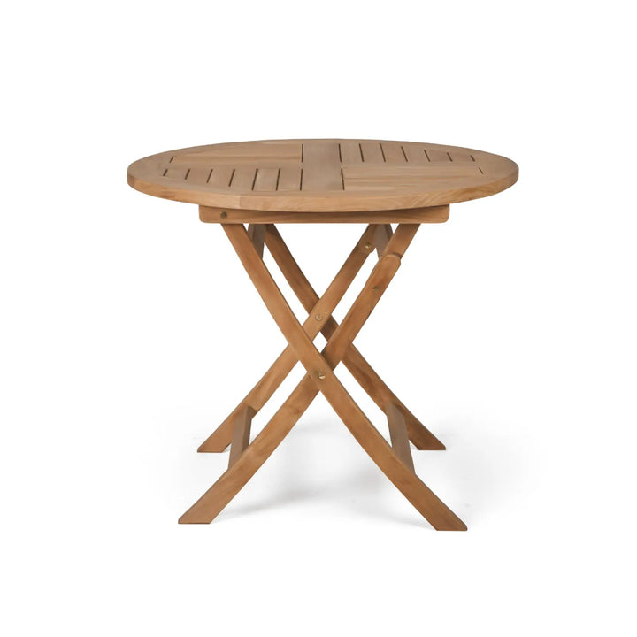 Yacht Teak Folding Dining Table 35" Round Teak Warehouse