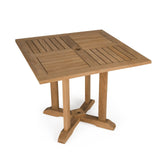 Square Teak Pedestal Table 35" Teak Warehouse
