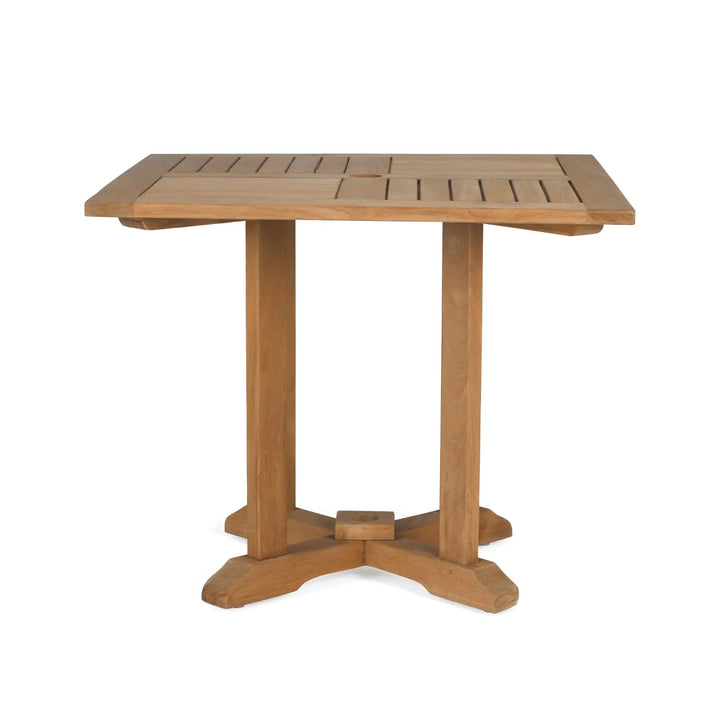 Square Teak Pedestal Table 35" Teak Warehouse