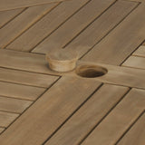 Square Teak Pedestal Table 35" Teak Warehouse