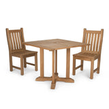 Square Teak Pedestal Table 35" Teak Warehouse