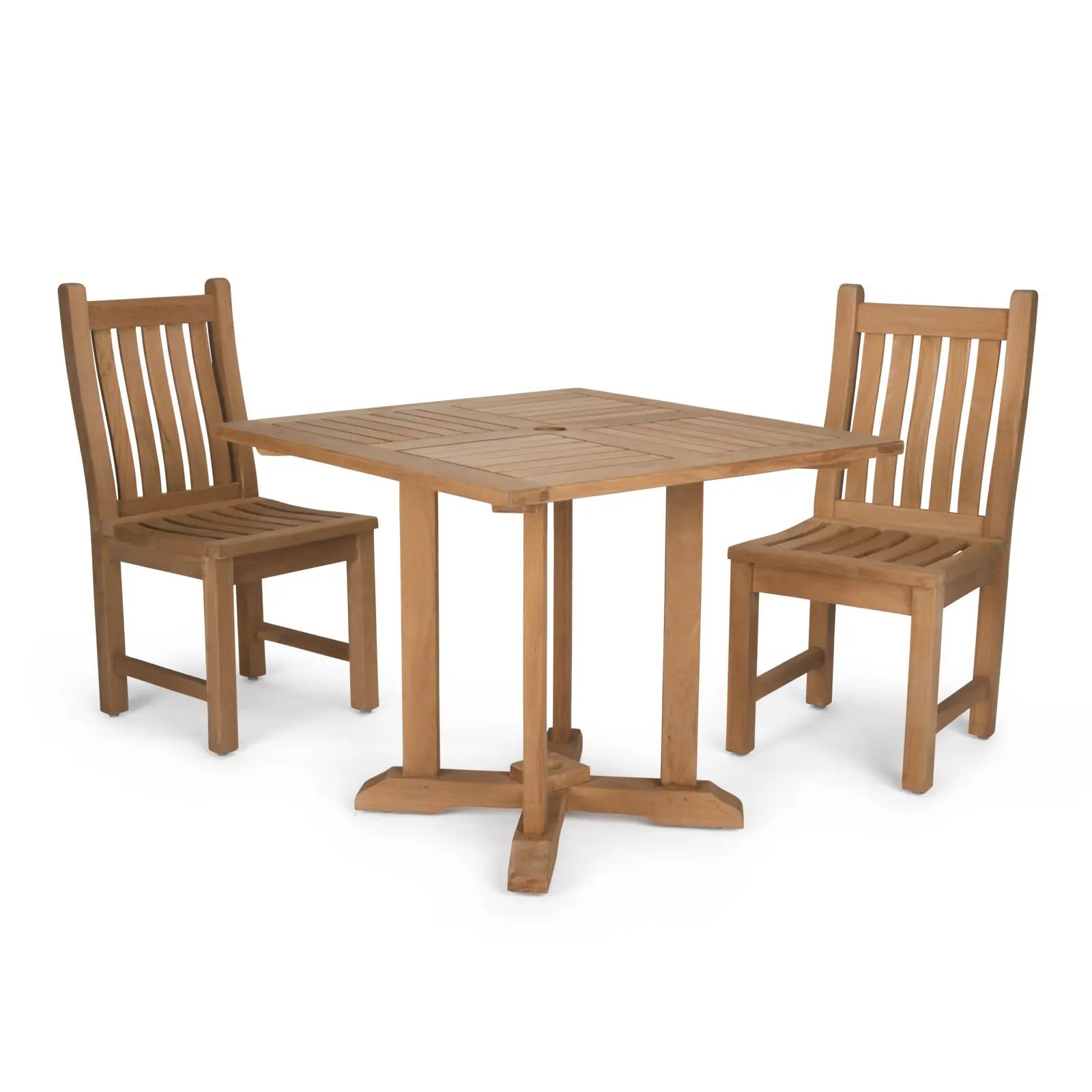 Square Teak Pedestal Table 35" Teak Warehouse