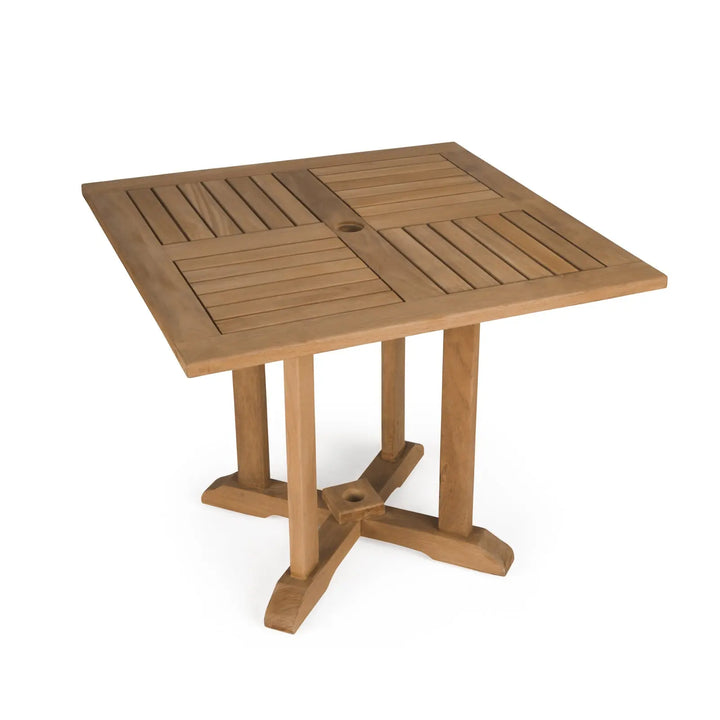 Square Teak Pedestal Table 31" Teak Warehouse